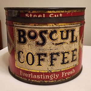 Vintage collectable "Boscul Coffee" tin, 1lb container